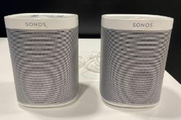 (2) SONOS PLAY 1 WIRELESS SPEAKERS