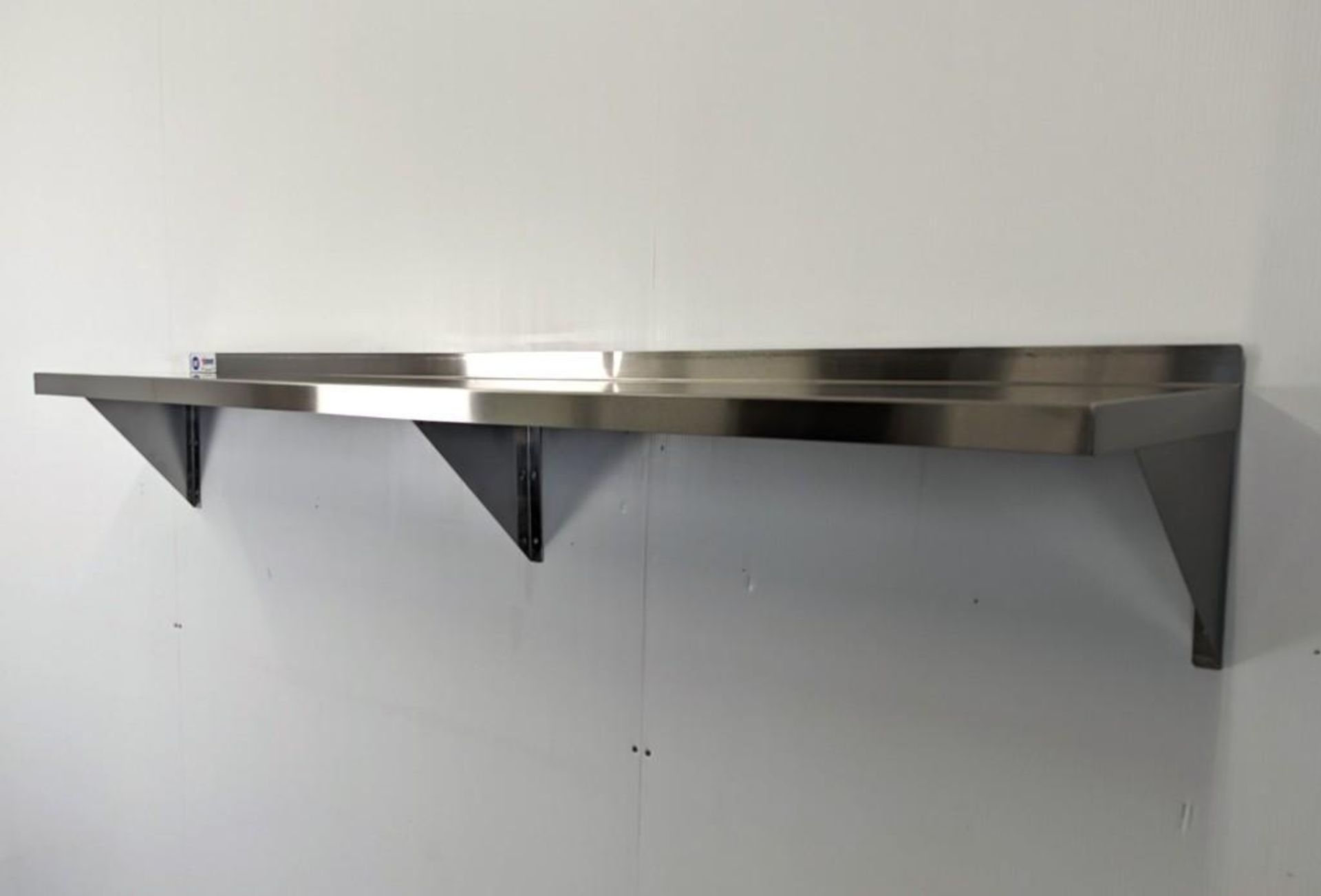 72" X 12" STAINLESS STEEL WALL SHELF - OMCAN 30455 - NEW - Image 3 of 4