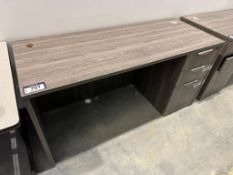 60" X 24" Single Pedestal Desk