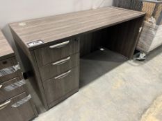 60" X 24" Single Pedestal Desk