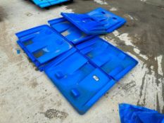 Lot of (4) Uline Poly Box Truck Lids