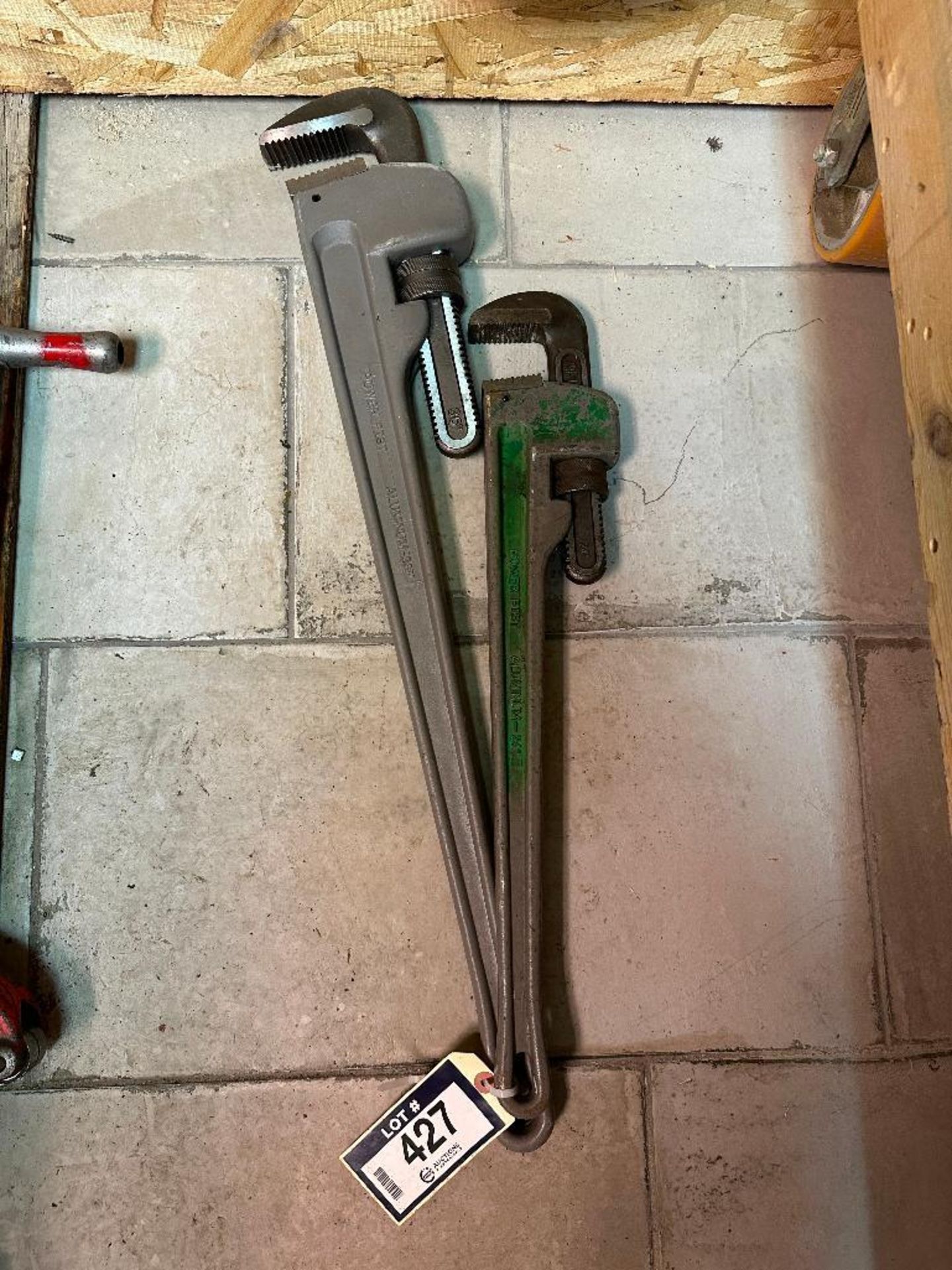 Lot of (1) Powerfist 36" Aluminum Pipe Wrench and (1) Powerfist 24" Aluminum Pipe Wrench - Image 2 of 3