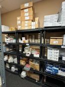 Lot of (1) Shelf and Asst. Contents including Asst. Fire Phones, 8" Speakers, LCD Annunciator, Contr
