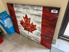 48" X 46" Wooden Canada Flag Sign