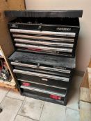 Lot of (1) Husky Upper 4-Drawer Tool Chest and (1) Husky Lower 4-Drawer Tool Chest