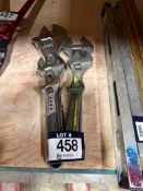 Lot of (6) Asst. Crescent Wrenches