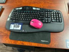 Lot of Logitech Keyboard and Pink Mouse