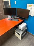 Lot of (2) Monitors, (1) Lenovo Dock, Desktop Speakers, Keyboard, Mouse, Lexmark Printer, etc.