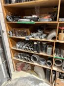 Contents of (5) Sections of Shelving Including Asst. Elbows, Couplings, Nozzles, Caps, etc.