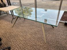 79" X 39-1/2" Glass Table