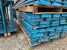 Lot of approx. (64) 8ft x 2-1/4 in. racking beams