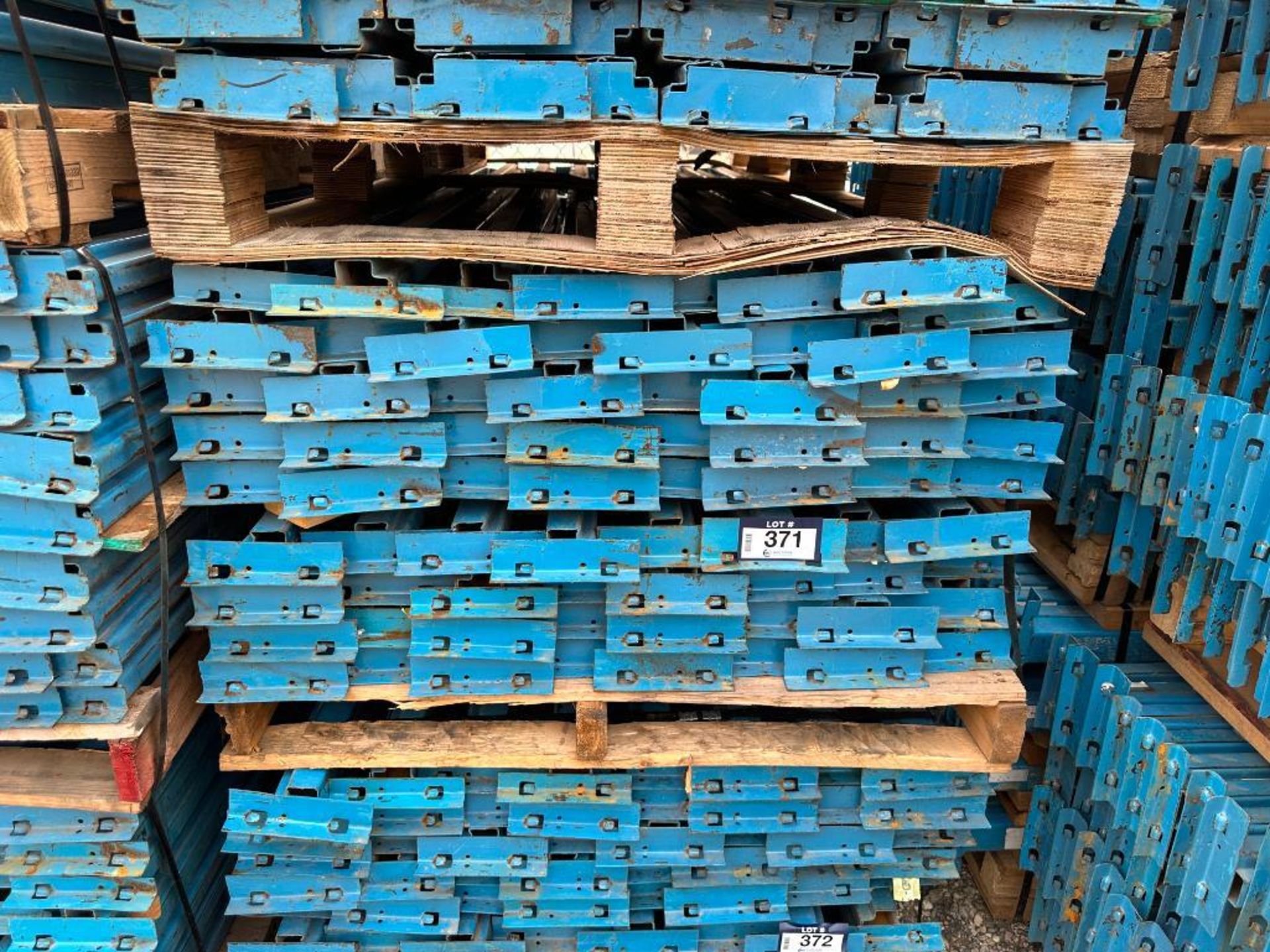 Lot of approx. (52) 8ft x 2-1/4 in. racking beams