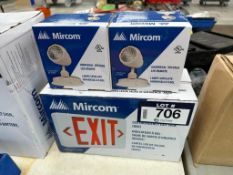 Lot of (1) Microm Exit Sign and (2) Microm Lights