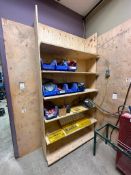Lot of Shelf and Contents including Asst. Parts Bins, Pins, O-Rings, Nozzles, etc.