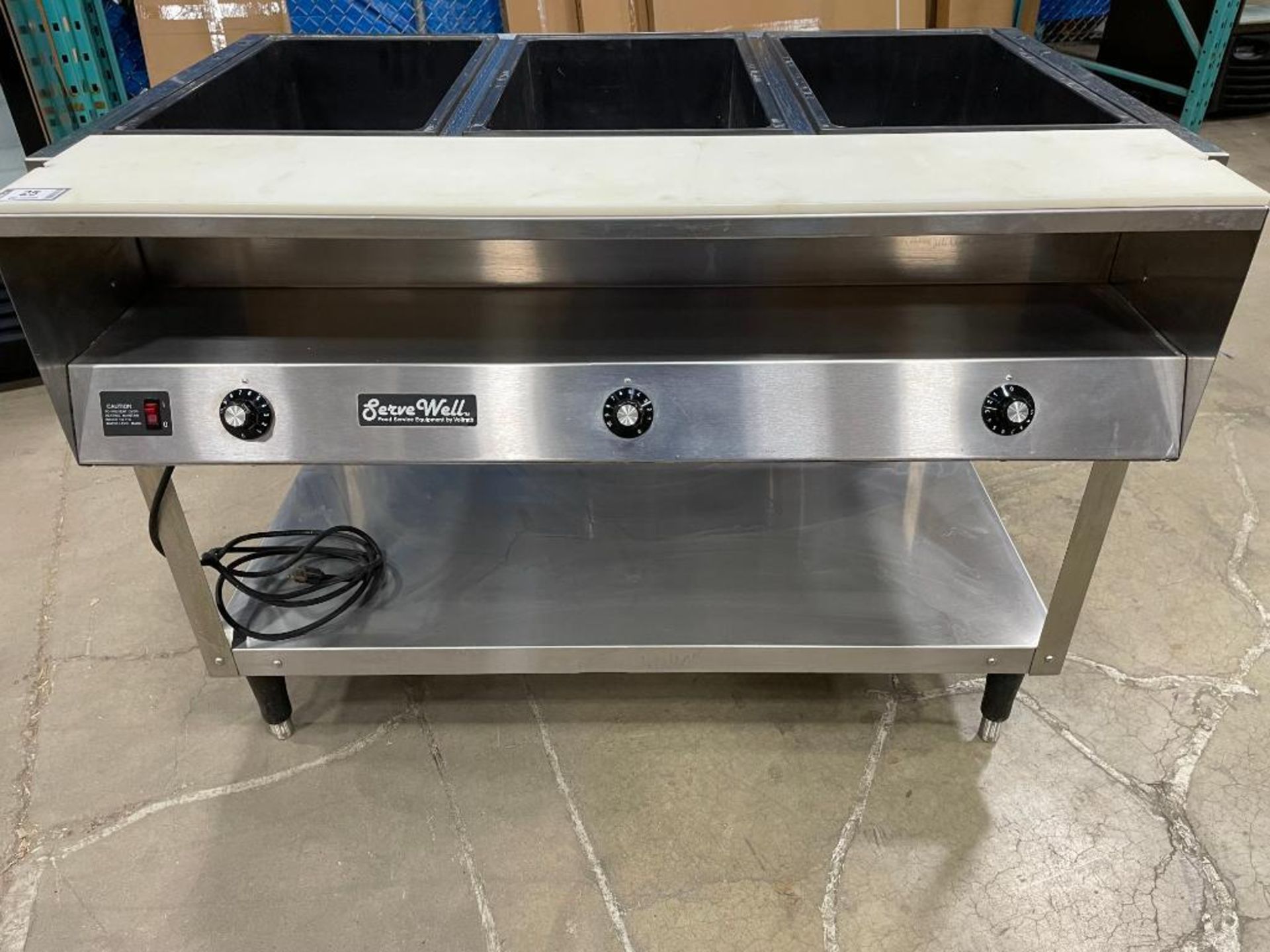 VOLLRATH 38003 3-WELL SERVEWELL STAINLESS STEEL STEAM TABLE - Image 2 of 17