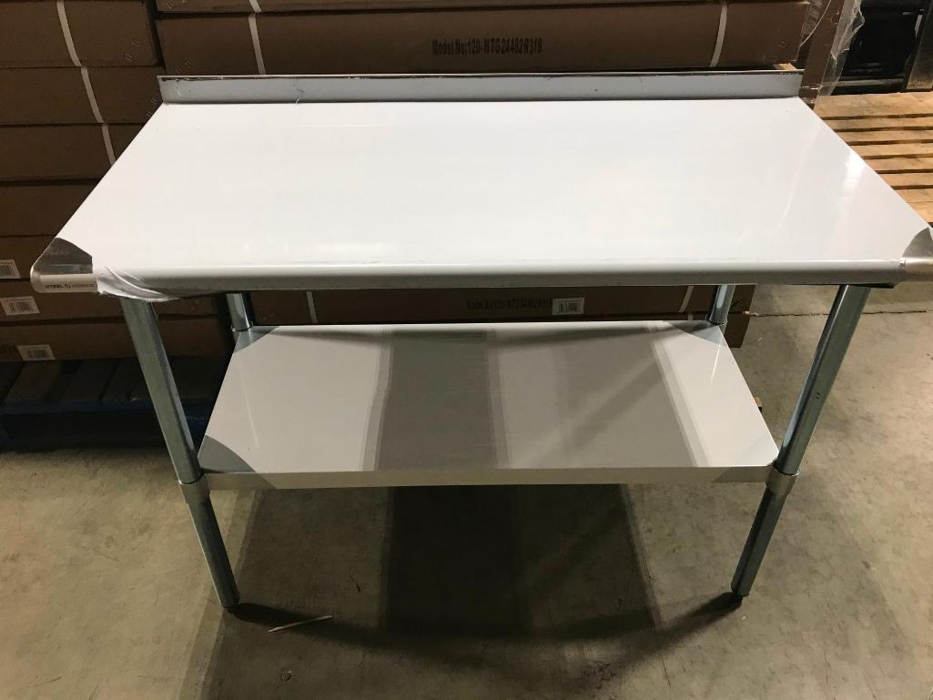 WORKTABLE 304 S/S 24"X48"X34" & S/S UNDERSHELF - NEW IN BOX - Image 2 of 5