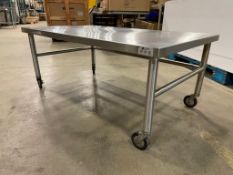 52" X 30" STAINLESS STEEL MOBILE EQUIPMENT STAND