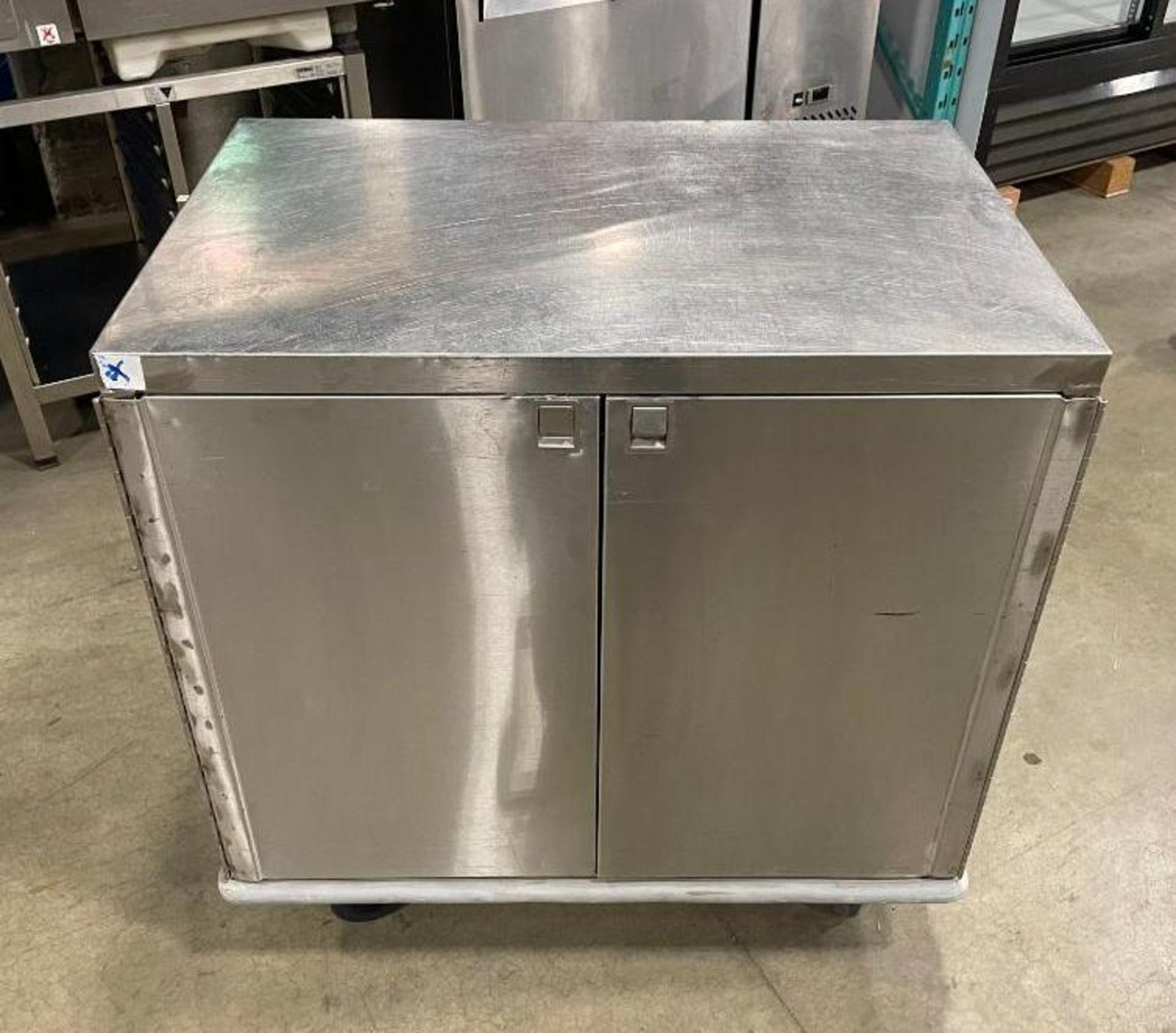 34.5" X 23" STAINLESS STEEL MOBILE CART