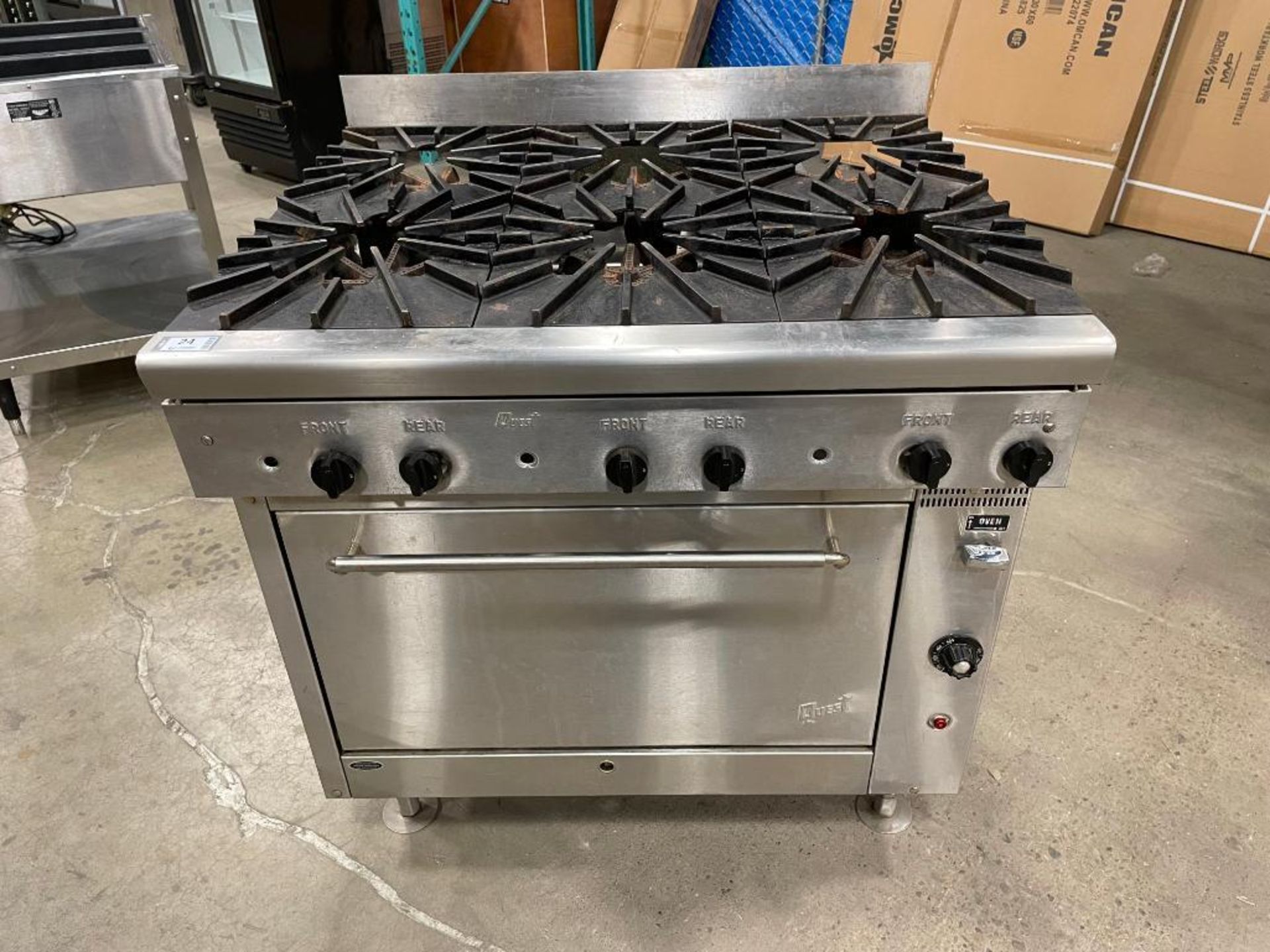 QUEST QGR-1 SERIES 36" NATURAL GAS 6-BURNER RANGE WITH SINGLE OVEN - Image 2 of 14