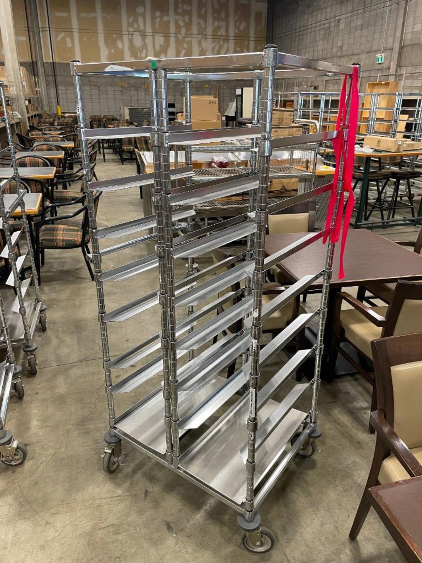 31" X 24" STAINLESS STEEL CART WITH 14-SLOT PAN HOLDER - Image 2 of 2