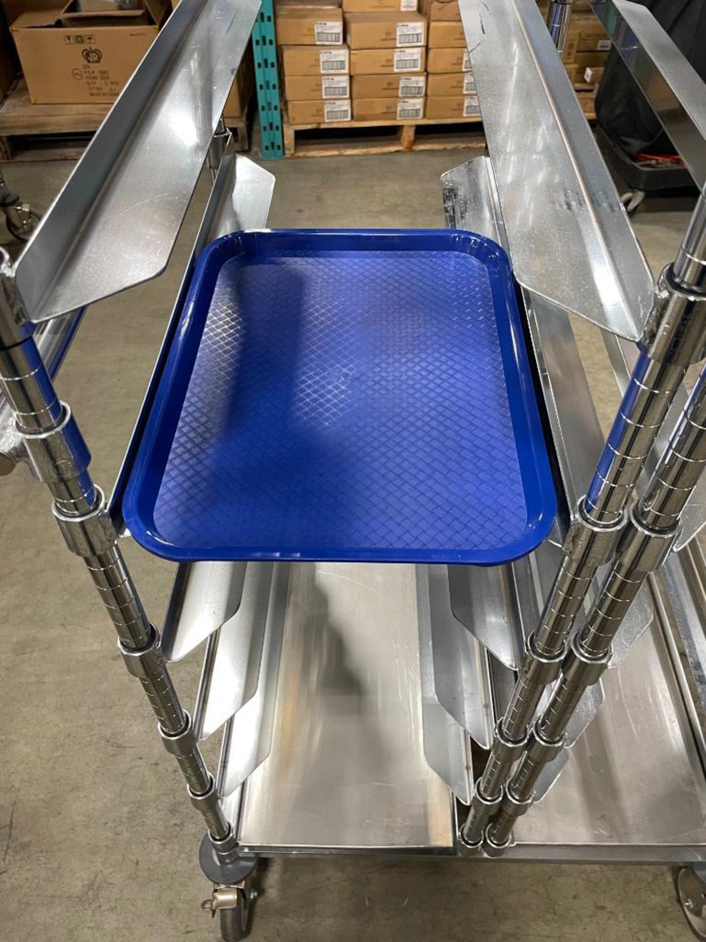 31" X 24" STAINLESS STEEL CART WITH 16-SLOT PAN HOLDER - Image 3 of 5