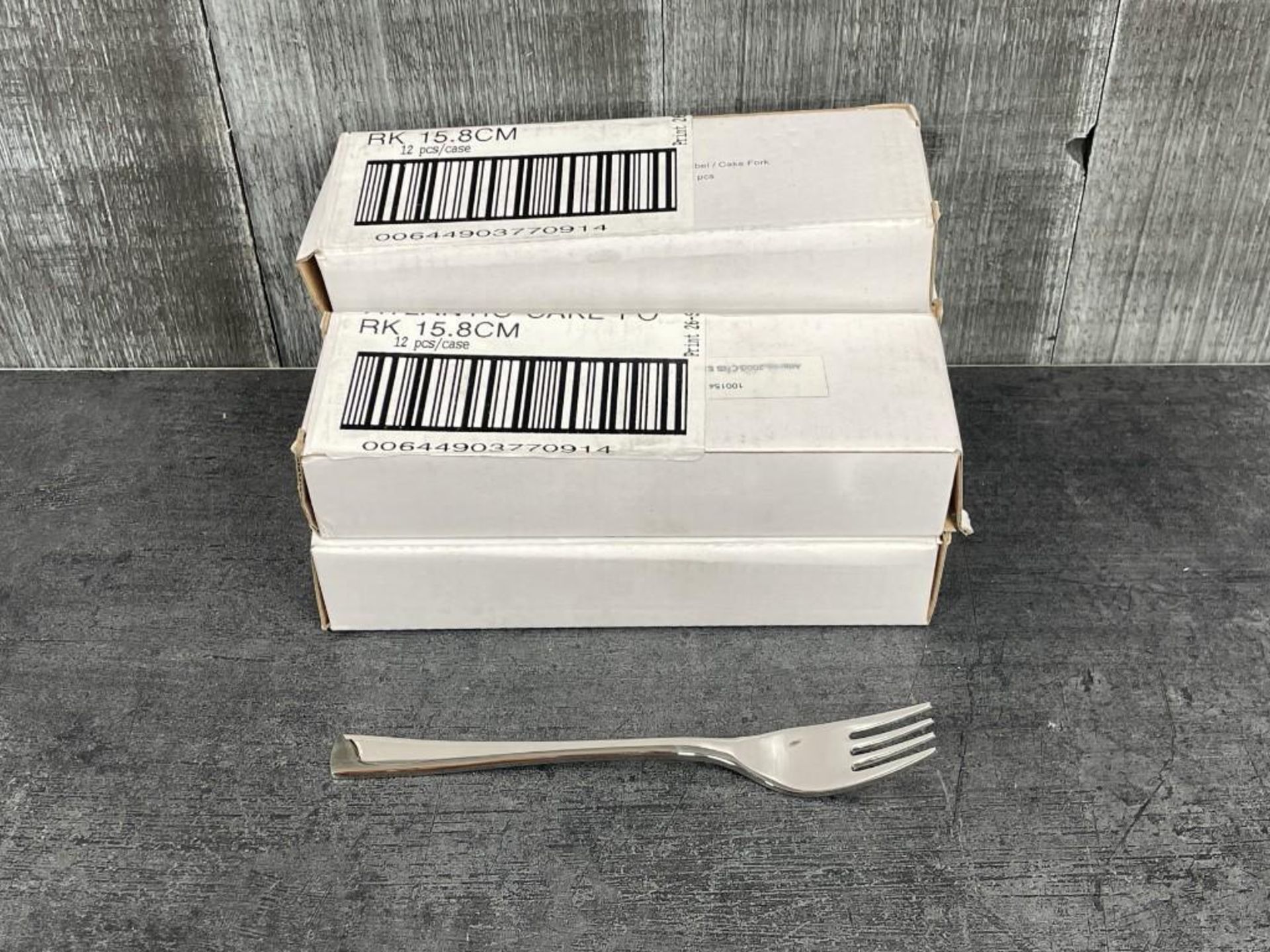 ATLANTIC HEAVY WEIGHT CAKE FORKS, SOLA MB223 - LOT OF 60 (5 BOXES)