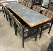 (4) SETS OF 36" X 36" DINING TABLE WITH (4) ARM CHAIRS