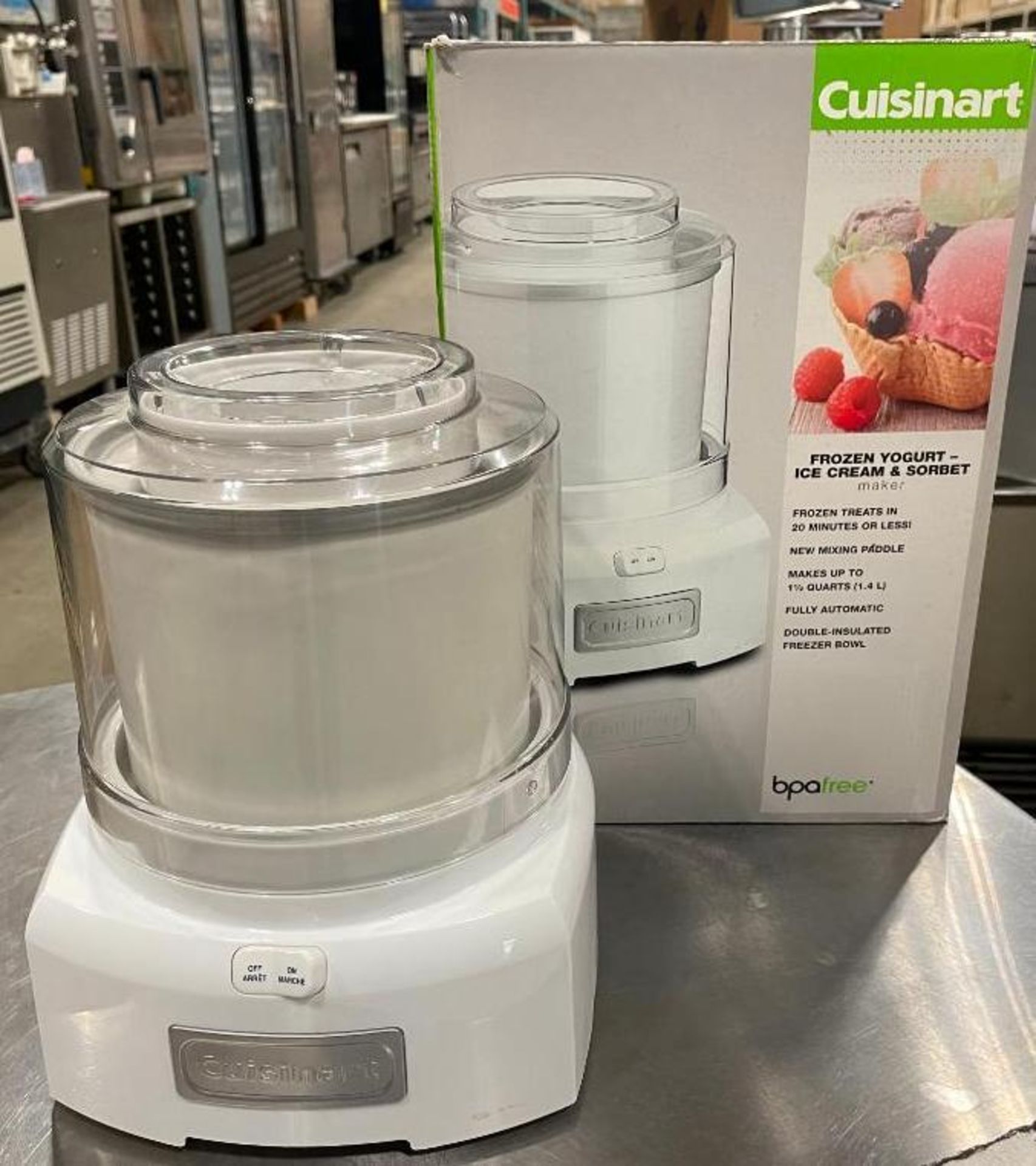 CUISINART FROZEN YOGURT, ICE CREAM & SORBET MAKER