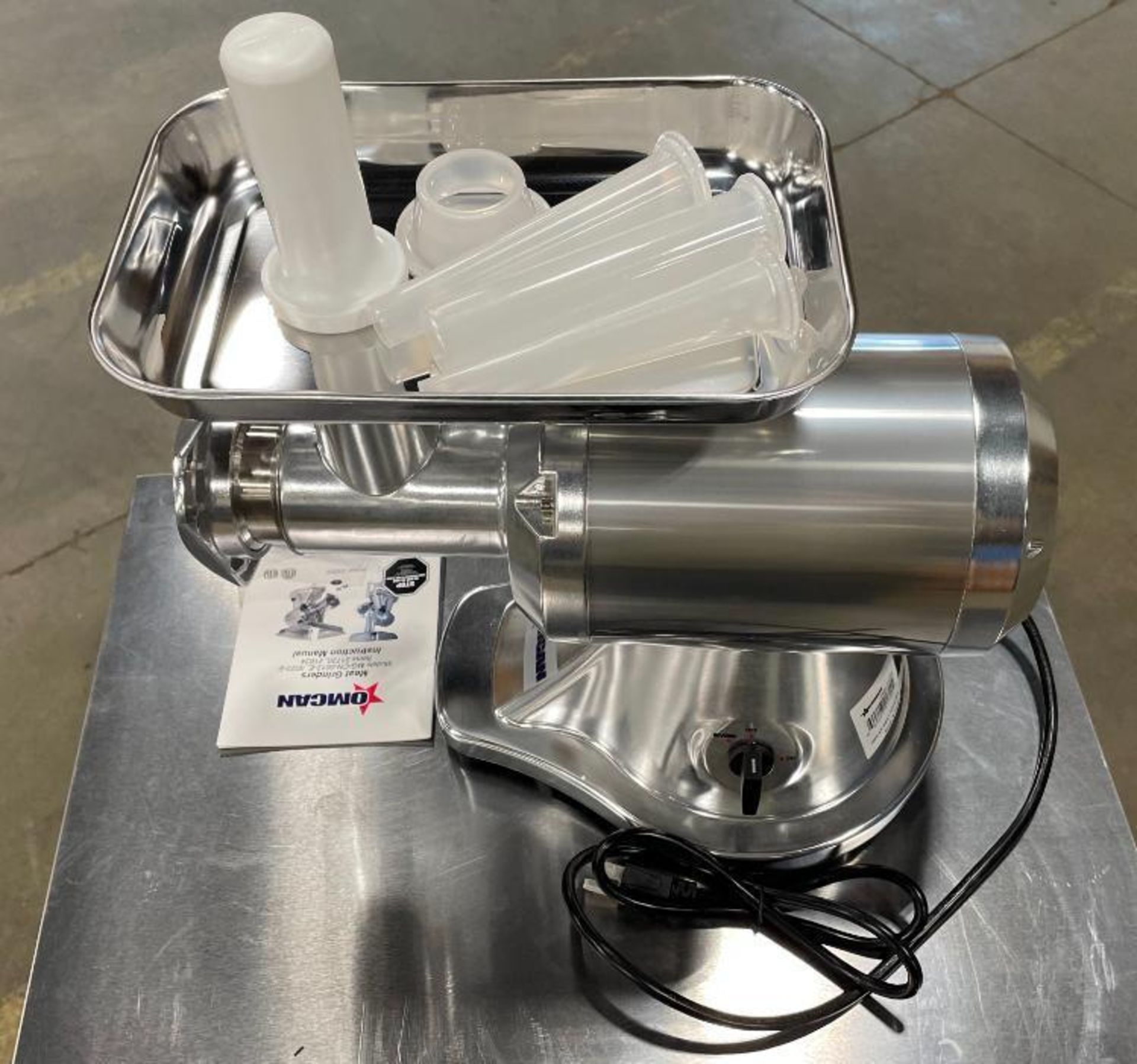 OMCAN 21720 #12 STAINLESS STEEL MEAT GRINDER 110V, 1HP - NEW - Image 11 of 12