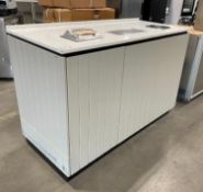 54" X 24" STONE TOP MOBILE CONDIMENT STATION