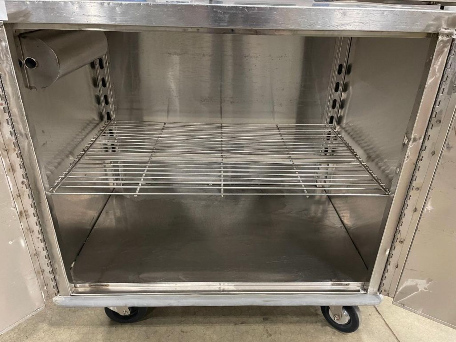 34.5" X 23" STAINLESS STEEL MOBILE CART - Image 3 of 9