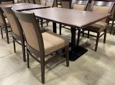 54" X 36"DOUBLE PEDESTAL DINING TABLE WITH (4) ADRIA MICHELLE SIDE CHAIRS
