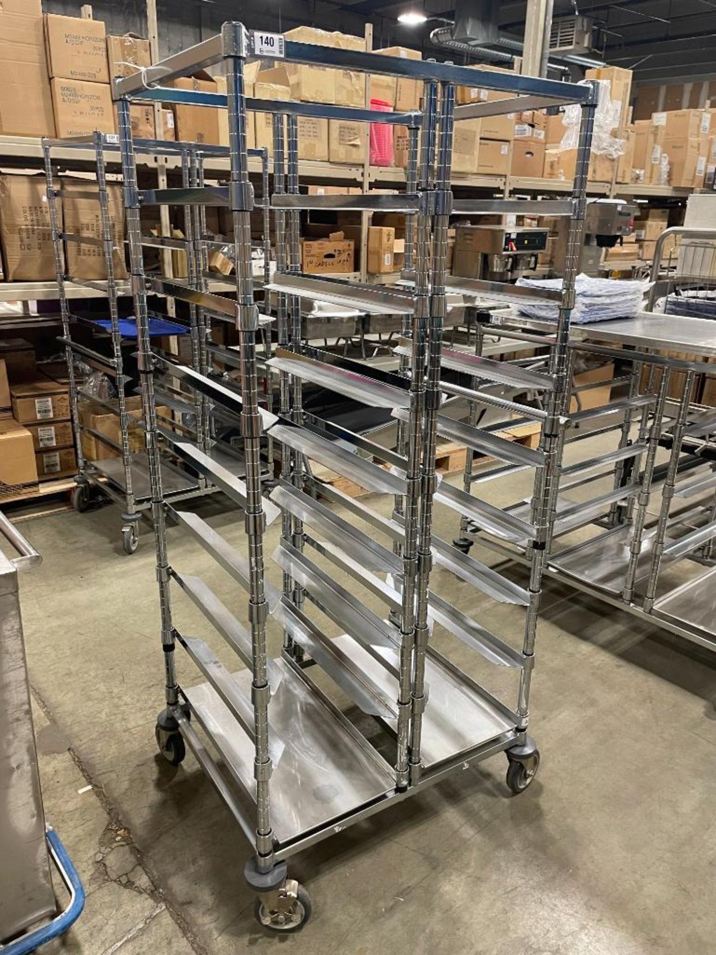 31" X 24" STAINLESS STEEL CART WITH 16-SLOT PAN HOLDER - Image 4 of 5