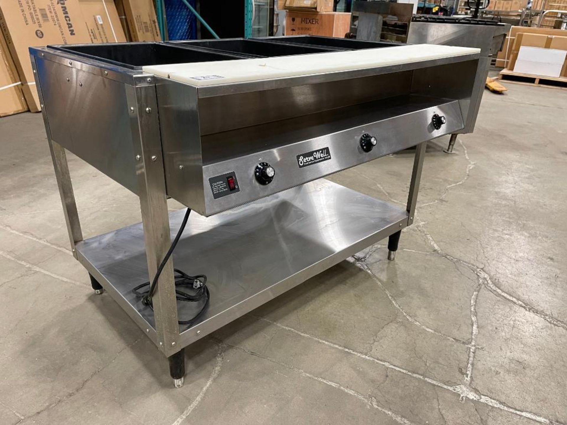 VOLLRATH 38003 3-WELL SERVEWELL STAINLESS STEEL STEAM TABLE - Image 3 of 17