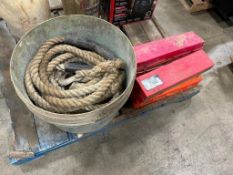 Lot of (4) Asst. Road Flare Kits and Asst. Tow Rope