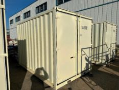 New 12' Shipping Container Complete with Barn Doors, (1) Man Door & Window