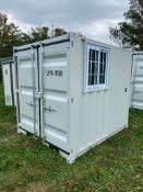 New 8' Shipping Container Complete with Barn Doors, (1) Man Door & Window