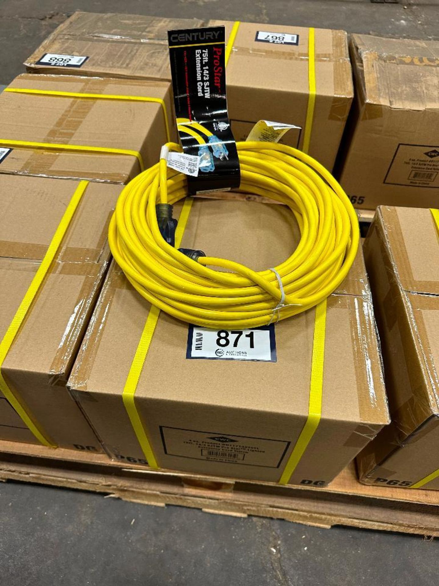 Box of (4) 75' 14/3 Pro Star Lighted Extension Cords - Image 2 of 5