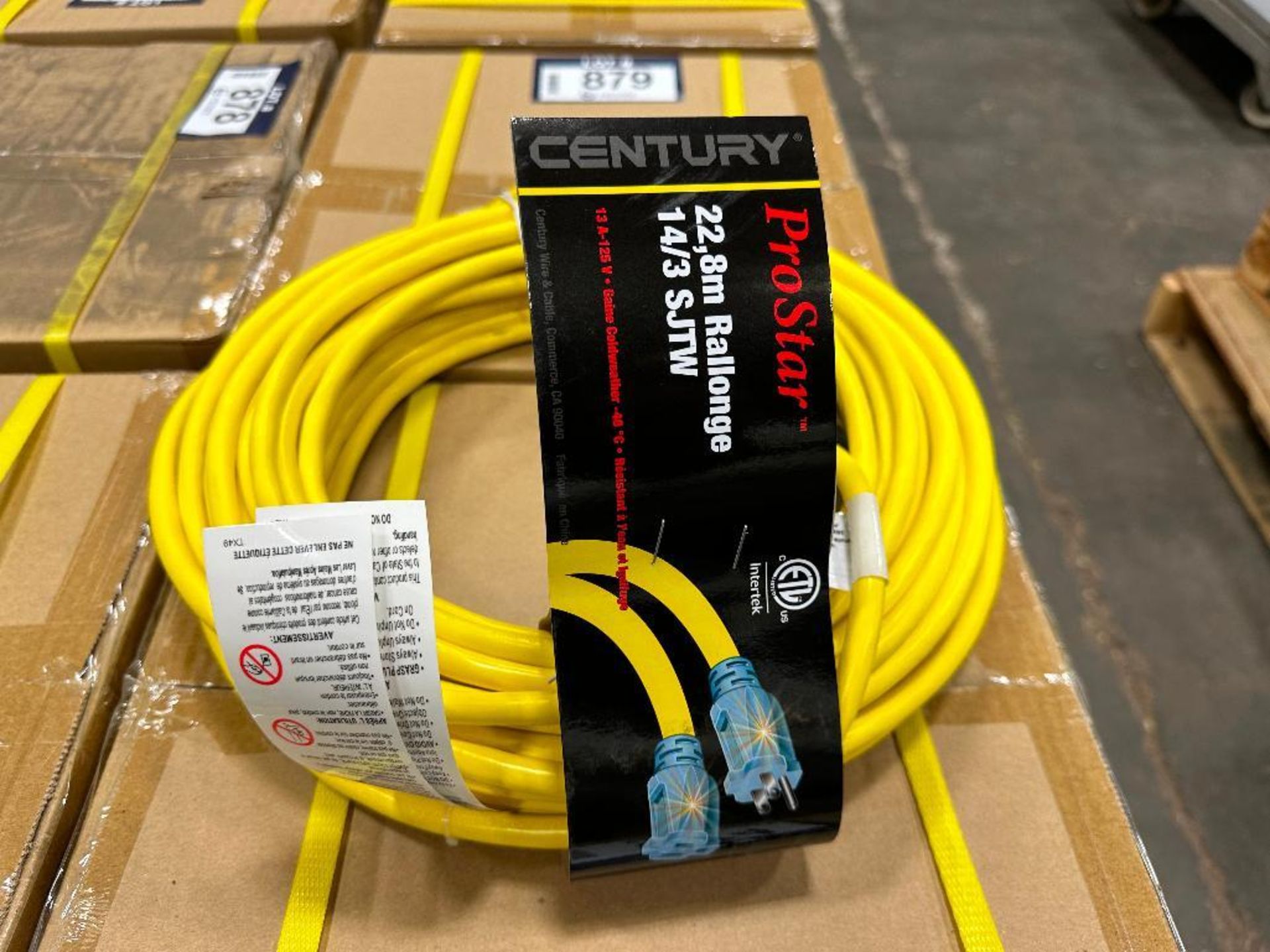 Lot of (8) 75' 14/3 Pro Star Lighted Extension Cords - Image 3 of 4