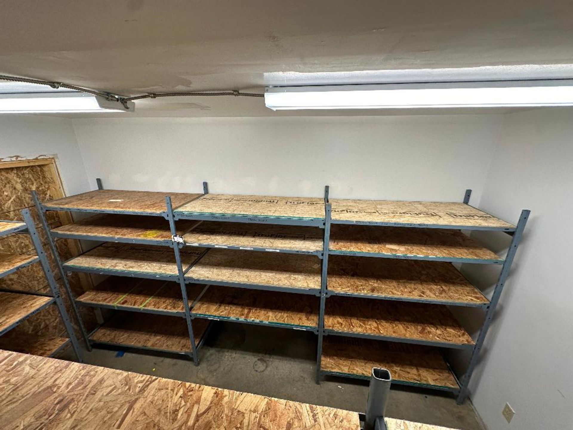 Lot of (3) Sections of Parts Shelving
