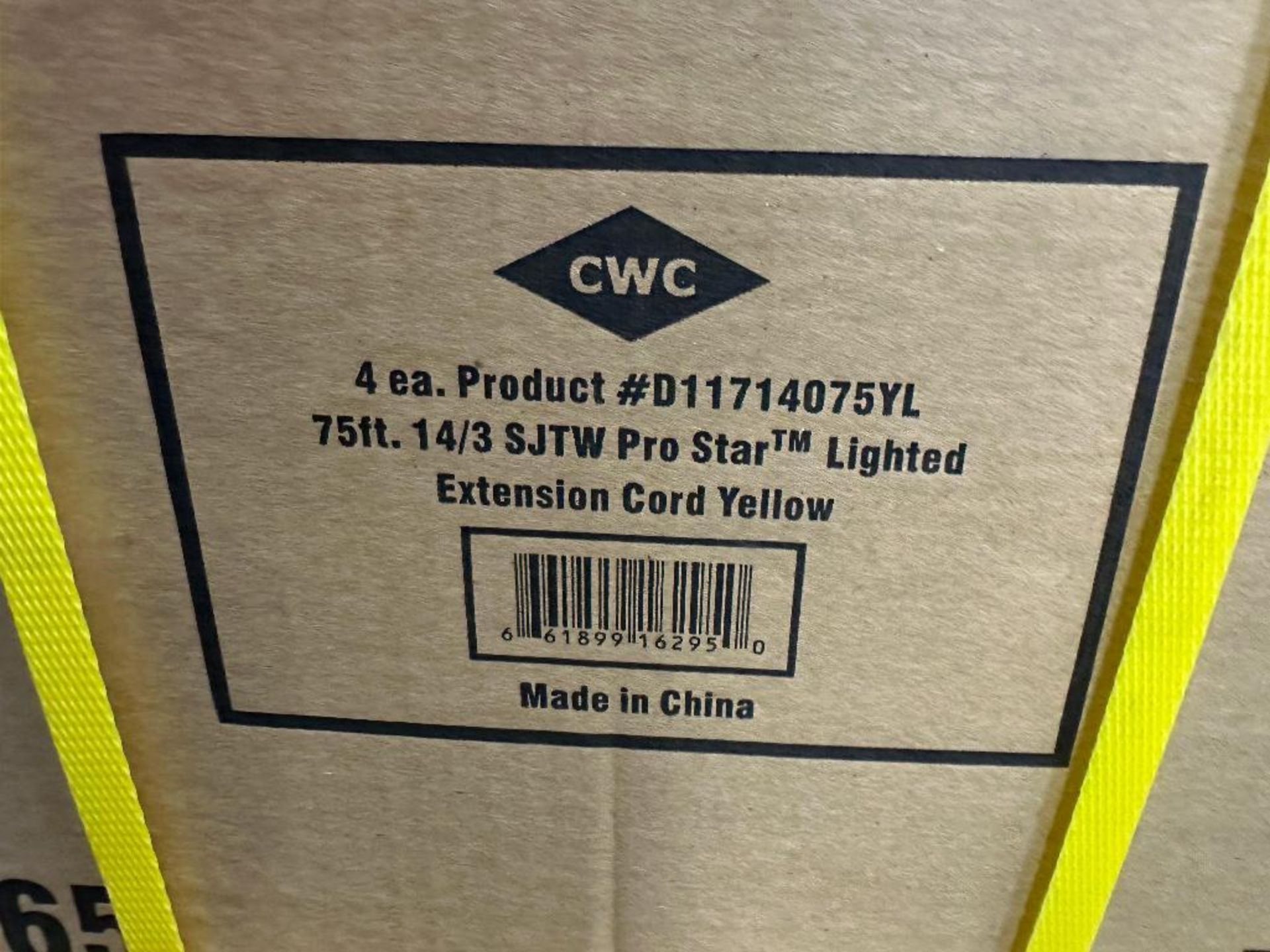 Box of (4) 75' 14/3 Pro Star Lighted Extension Cords - Image 4 of 4