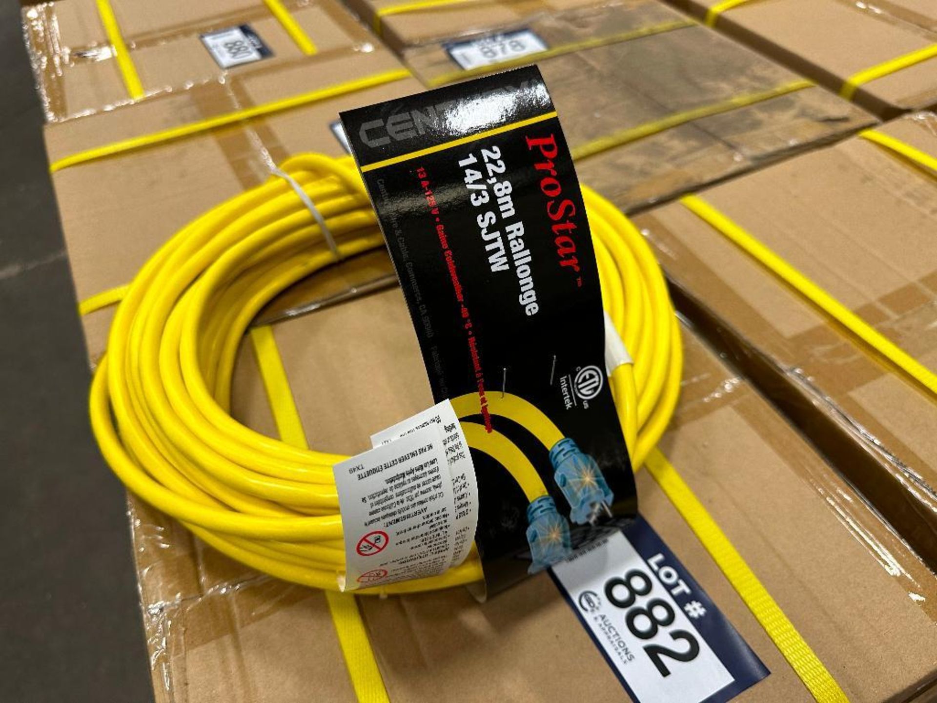 Lot of (8) 75' 14/3 Pro Star Lighted Extension Cords - Image 2 of 3