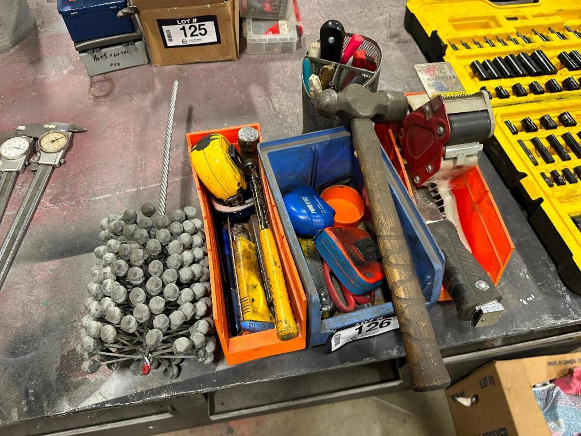 Lot of Asst Tool Including Tape Gun, Hammers, Tape Measures, etc. - Image 9 of 12