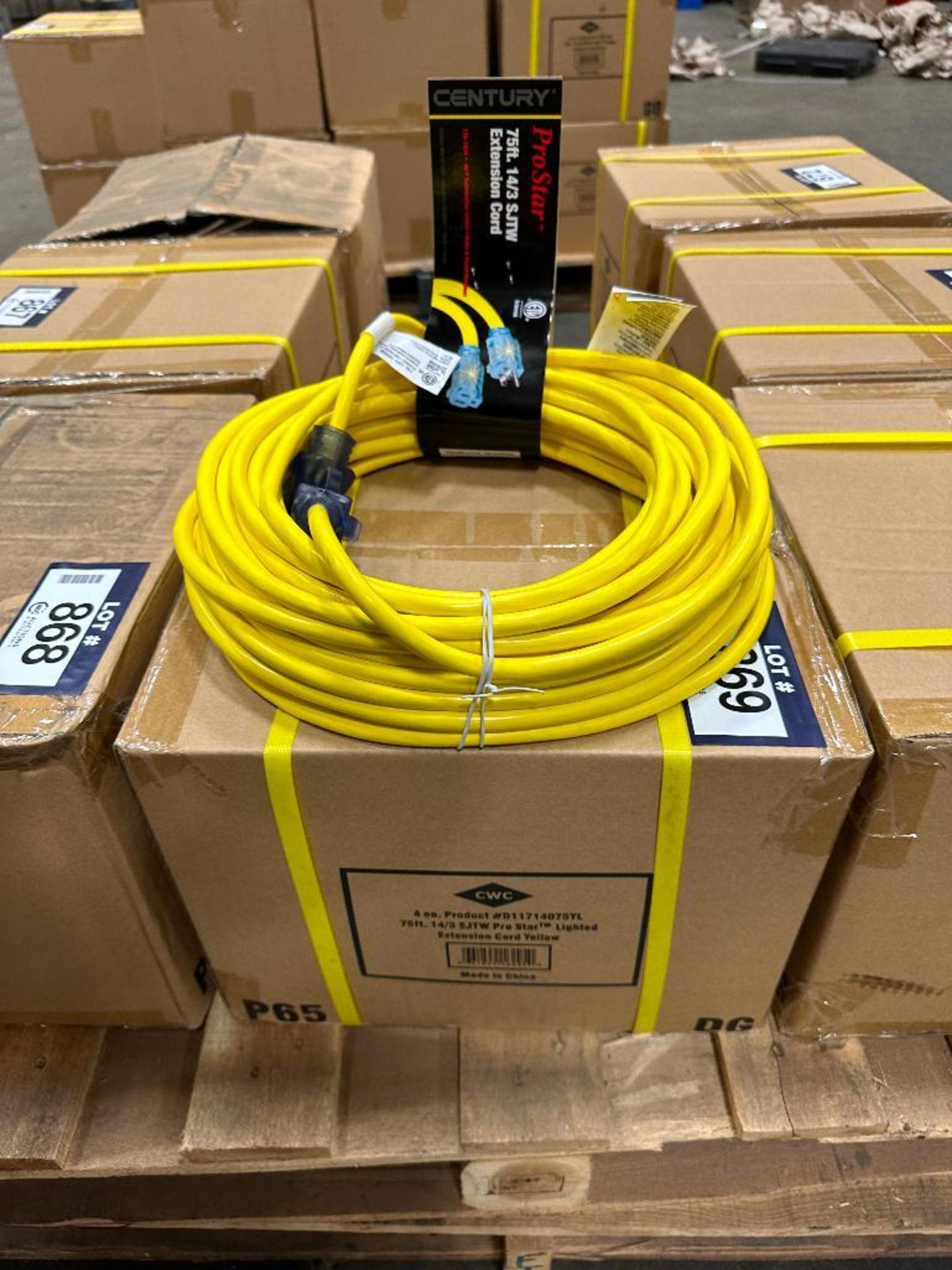 Box of (4) 75' 14/3 Pro Star Lighted Extension Cords