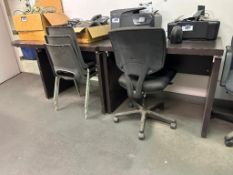 Lot of (2) Wall Desks and (5) Asst. Chairs