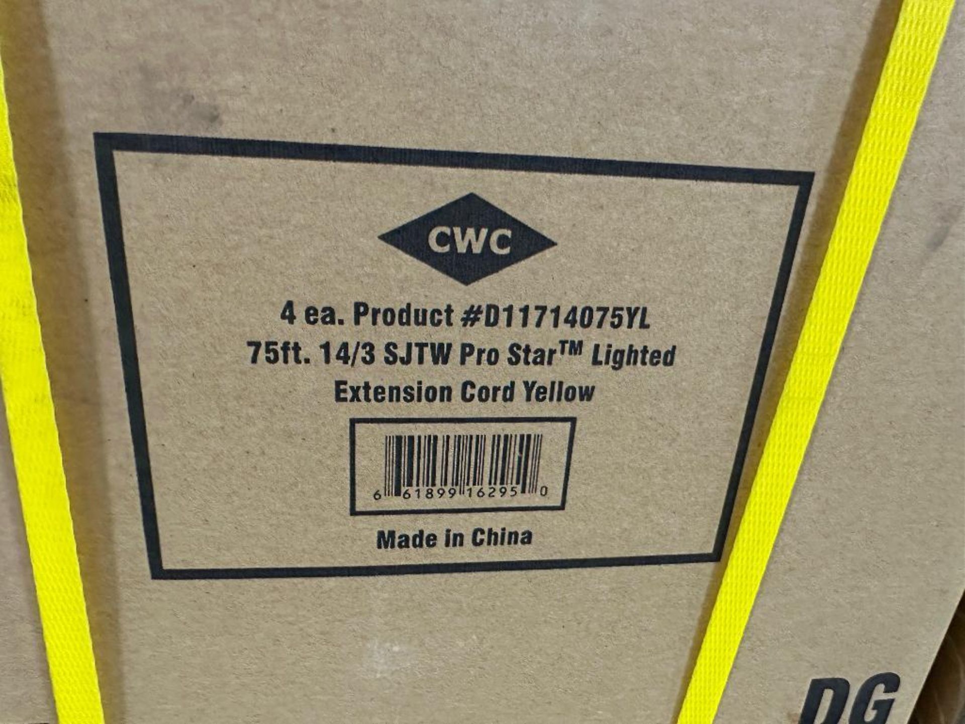 Box of (4) 75' 14/3 Pro Star Lighted Extension Cords - Image 3 of 3