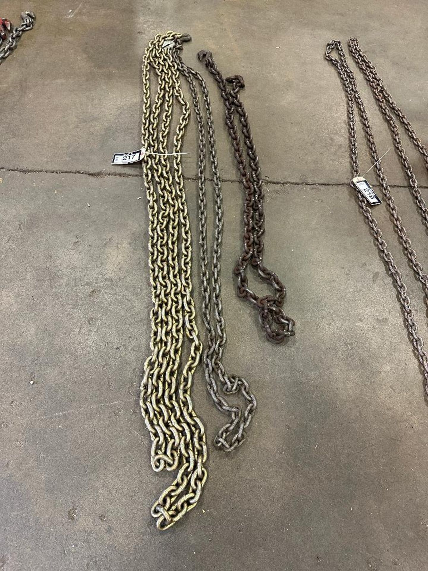 Lot of (2) Lengths of Chain w/ Hooks - Image 2 of 4