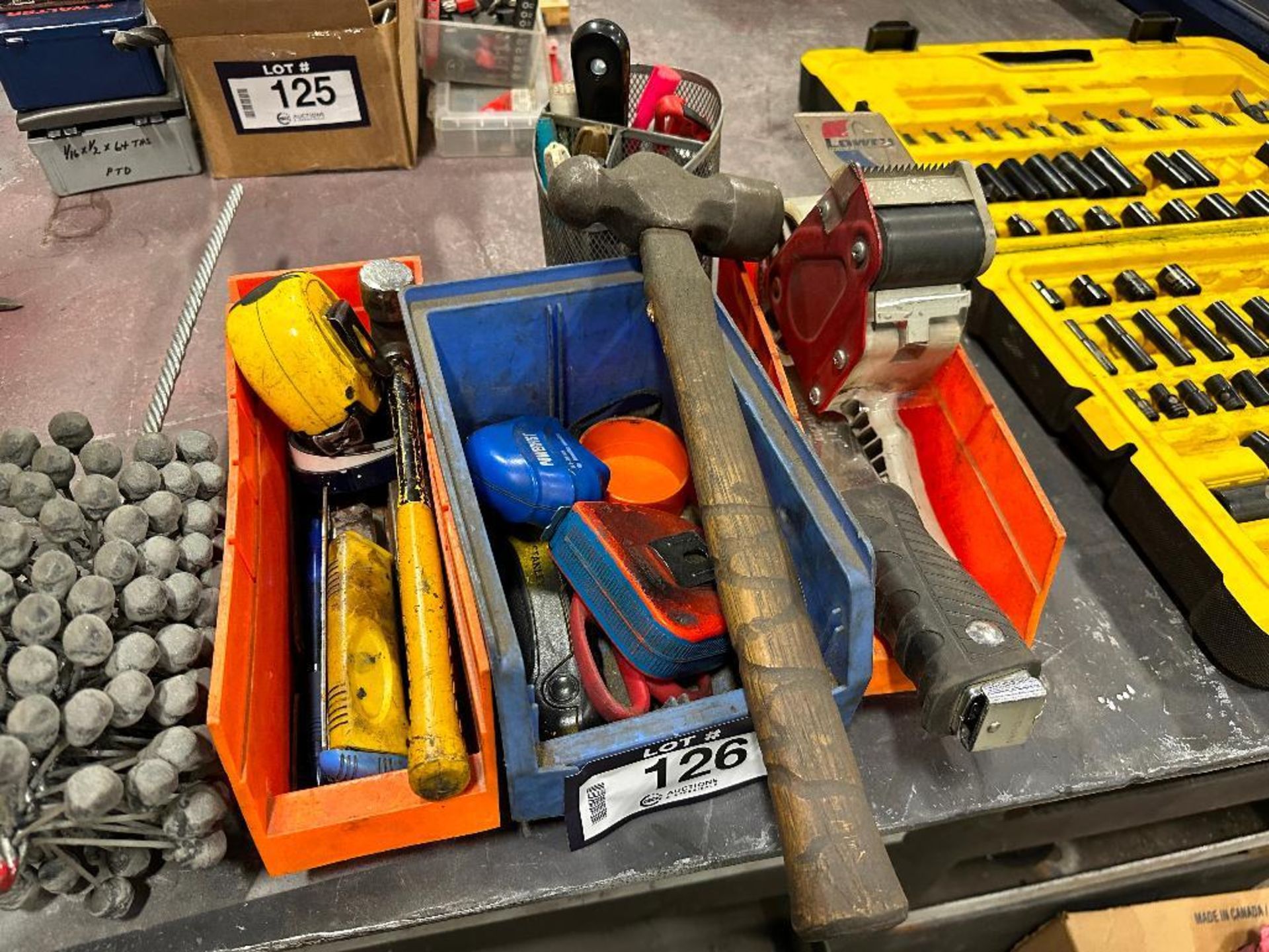 Lot of Asst Tool Including Tape Gun, Hammers, Tape Measures, etc. - Image 11 of 12