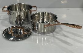 NEW ZWILLING 18/10 STAINLESS STEEL INDUCTION CAPABLE 2L STOCK POT & 1.5L SAUCE PAN