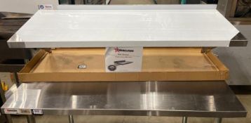 48" X 16" STAINLESS STEEL WALL SHELF - OMCAN 24410 - NEW